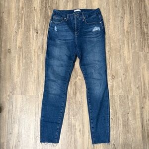 Good American Distressed Blue Skinny Jeans